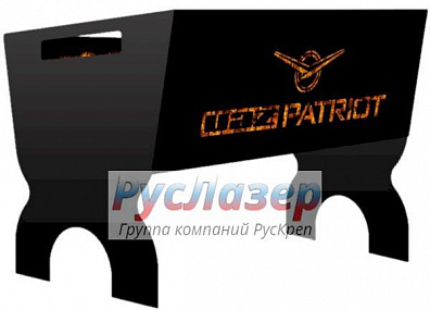 Мангалы с надписью и логотипом